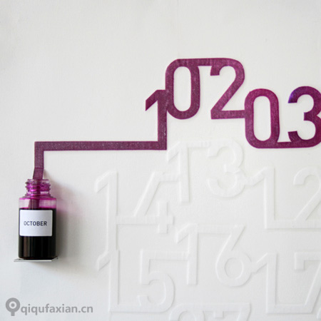 墨水日歷慢慢的變色