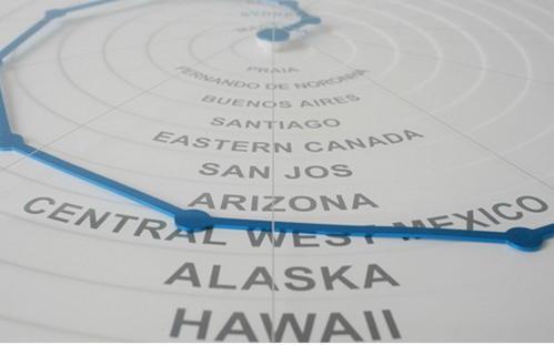 創(chuàng)意時(shí)鐘螺旋曲線世界時(shí)鐘