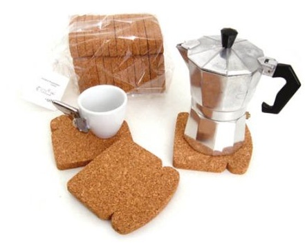 能看不能吃的面包片杯墊