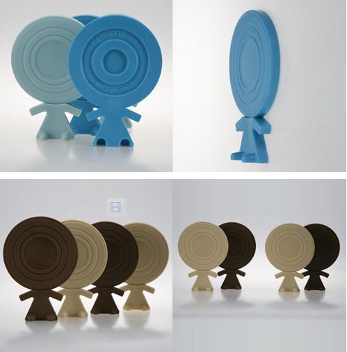 英國創意大頭娃娃杯墊