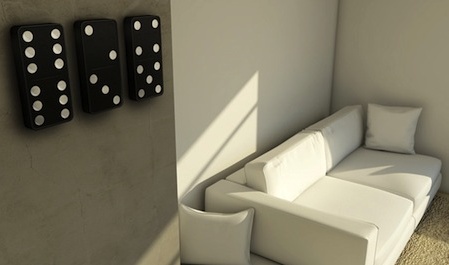 來自中國牌九創意的三聯時鐘