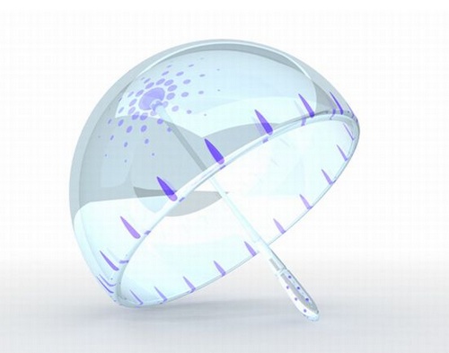 無需骨架支撐的充氣式雨傘