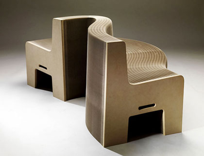 實驗性家具可伸縮的情人椅