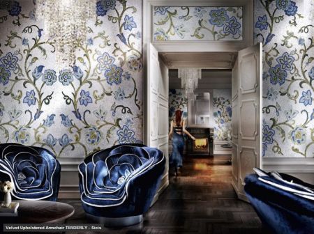 華貴的玫瑰座椅