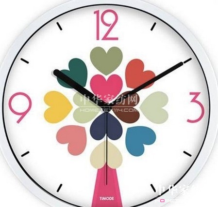 甜蜜飾品上墻時尚可愛的婚慶掛鐘