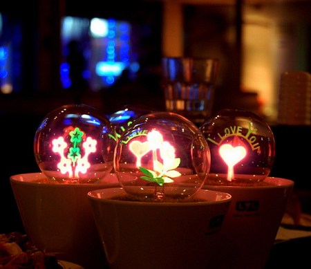 可以點亮的盆栽 花火小夜燈