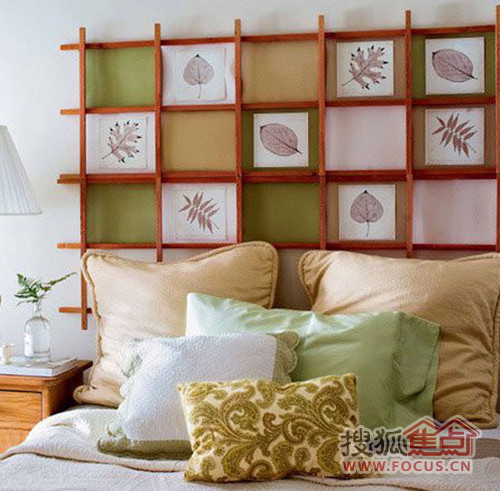 創意床頭背景墻設計溫馨臥室床品(一)