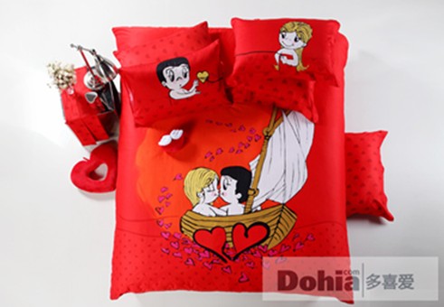 下半年新婚熱六款多喜愛家紡婚慶床品推介