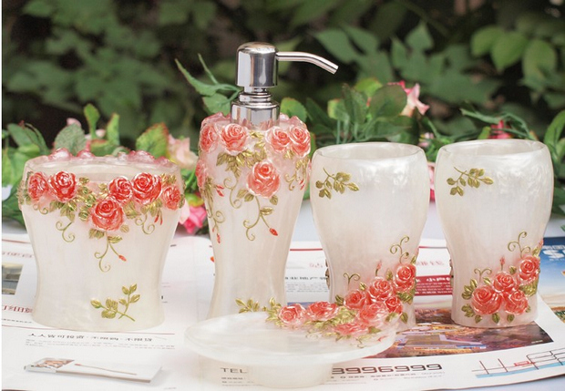 家居用品15款精美樹(shù)脂衛(wèi)浴套件