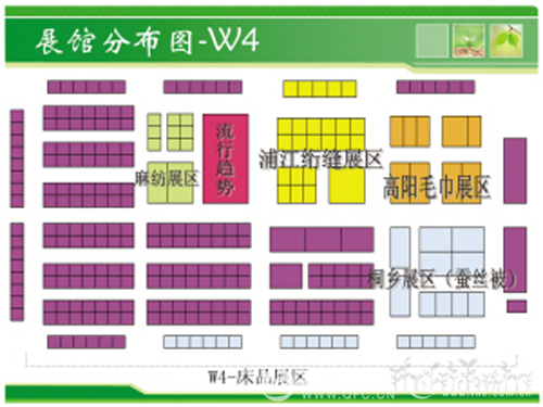第18屆家紡展家紡類產(chǎn)品展館分布圖