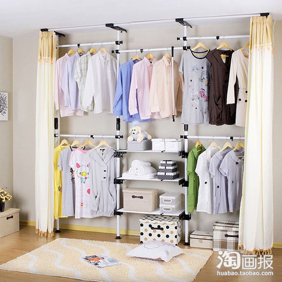 韓式衣柜DIY組裝創意擴容空間(上)