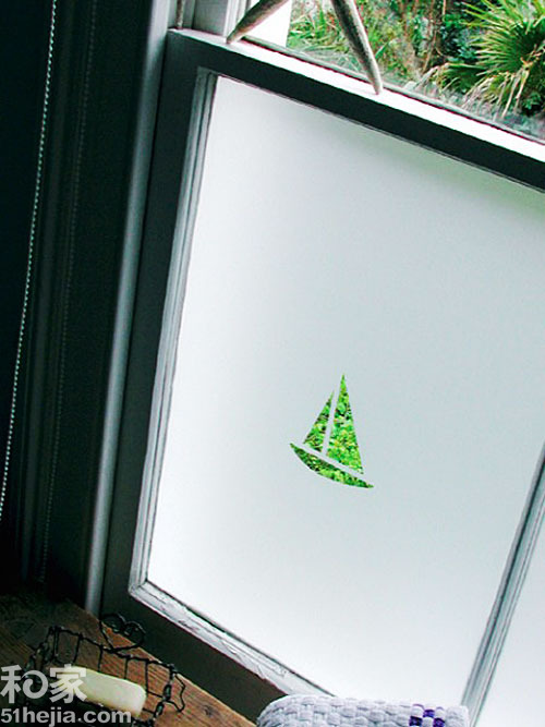 窗上作畫創(chuàng)意磨砂窗貼靈動小窗
