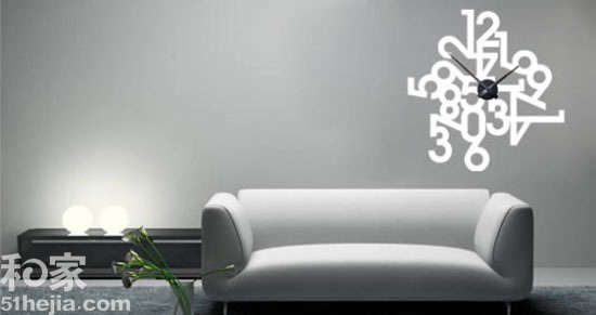 奇思妙想爬上墻個性墻貼拼創意鐘