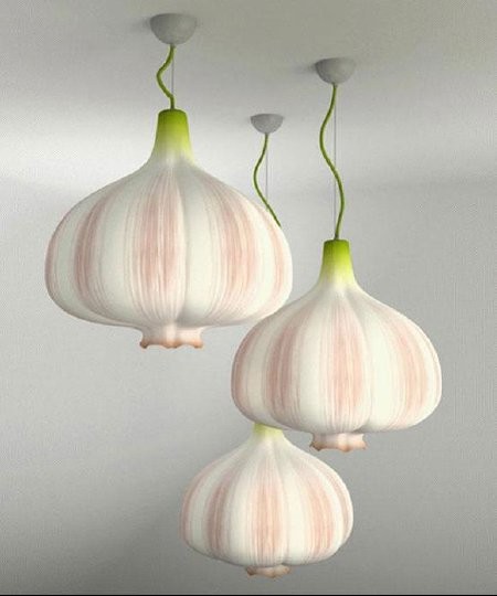 加一點創意:大蒜吊燈
