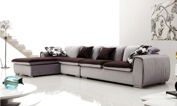 雅致清新客廳布藝沙發(fā)色彩凸顯時(shí)尚