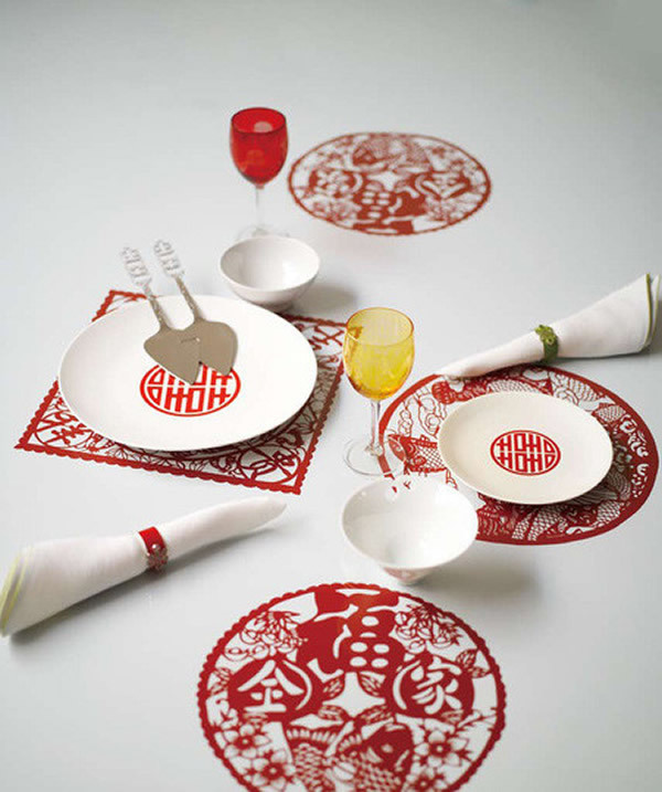 融入剪紙元素的各類家居陳設(1)