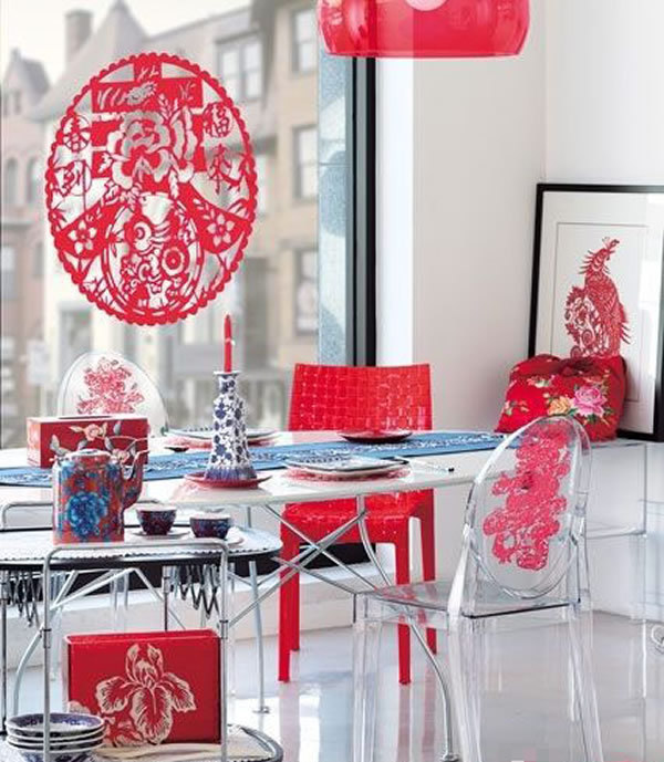 融入剪紙元素的各類家居陳設(1)