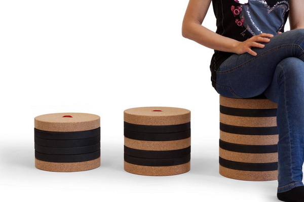 紐扣形狀創(chuàng)意矮凳設計