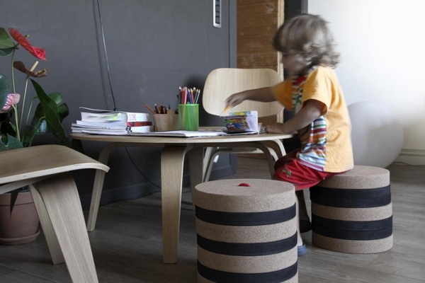 紐扣形狀創(chuàng)意矮凳設計