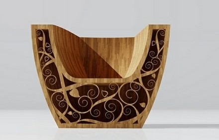 優雅的木質座椅