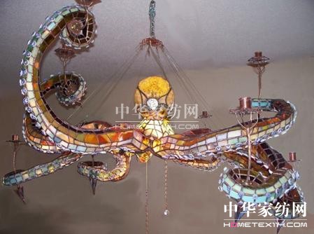 章魚彩色玻璃吊燈