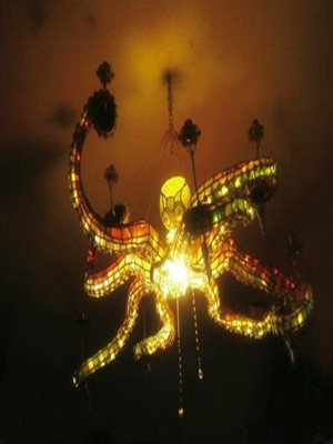 章魚彩色玻璃吊燈