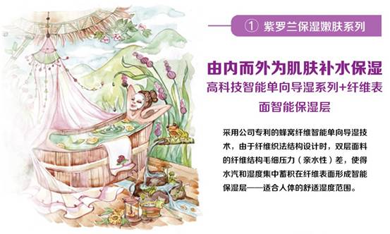 紫羅蘭保濕嫩膚家紡讓肌膚喝足水