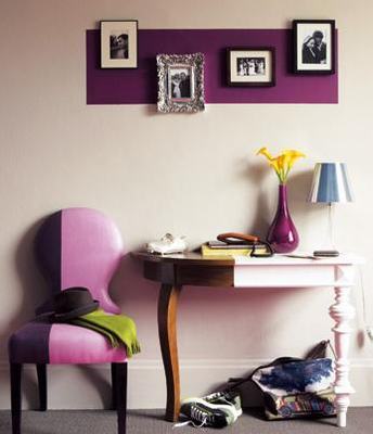 巧用紫色布藝家紡品裝扮典雅的居室