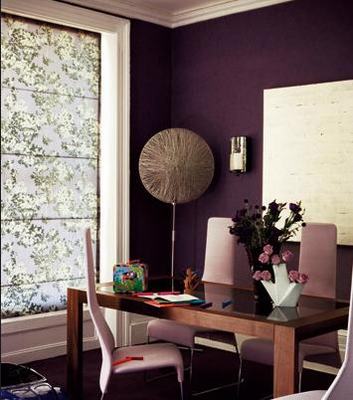 巧用紫色布藝家紡品裝扮典雅的居室